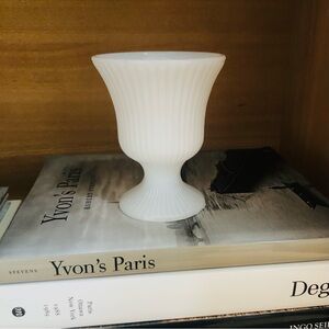 American Vintage Milk Glass Mini Urn Planter
